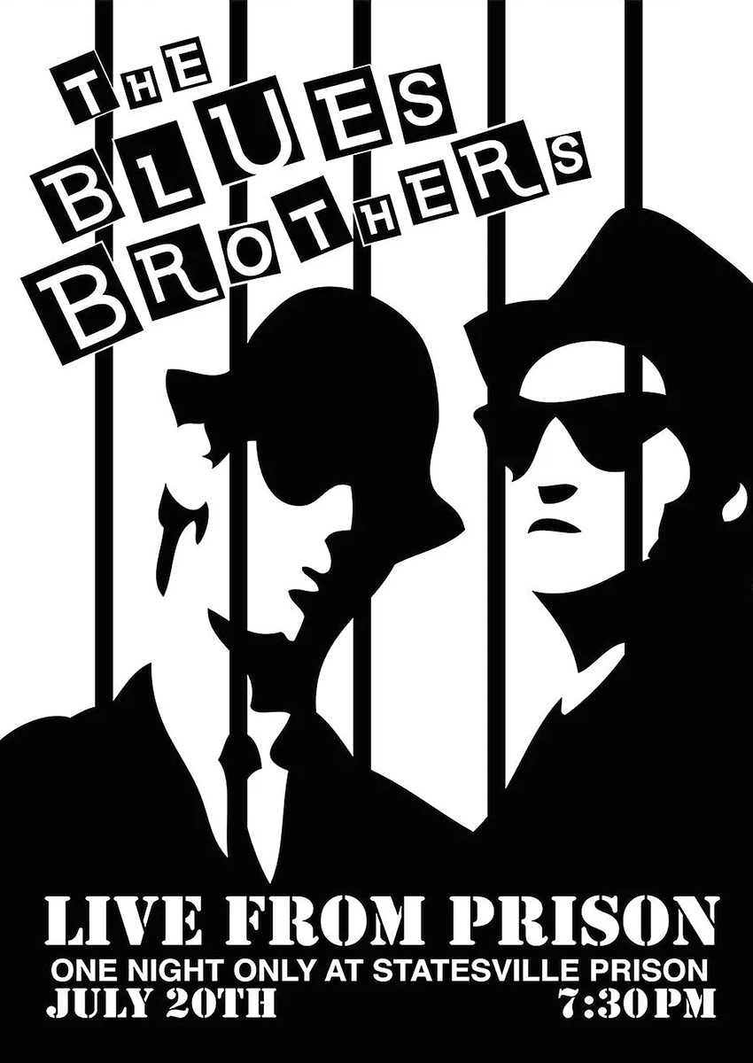 The Blues Brothers Live From Prison Canvas Print & Poster Wall Art - AI PRINT LAB